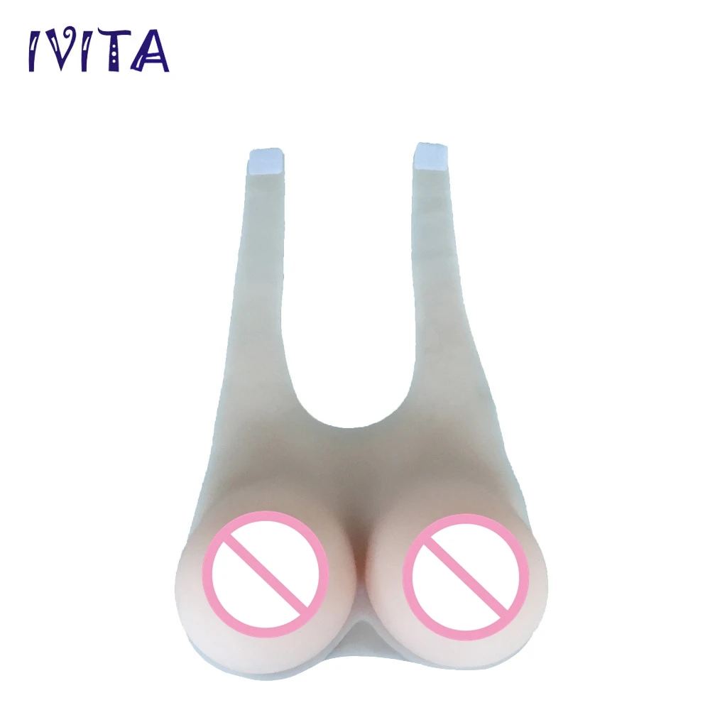IVITA 4600g White Fake Boobs Realistic Silicone Breast Forms For Crossdresser Transgender Enhancer Mastectomy |