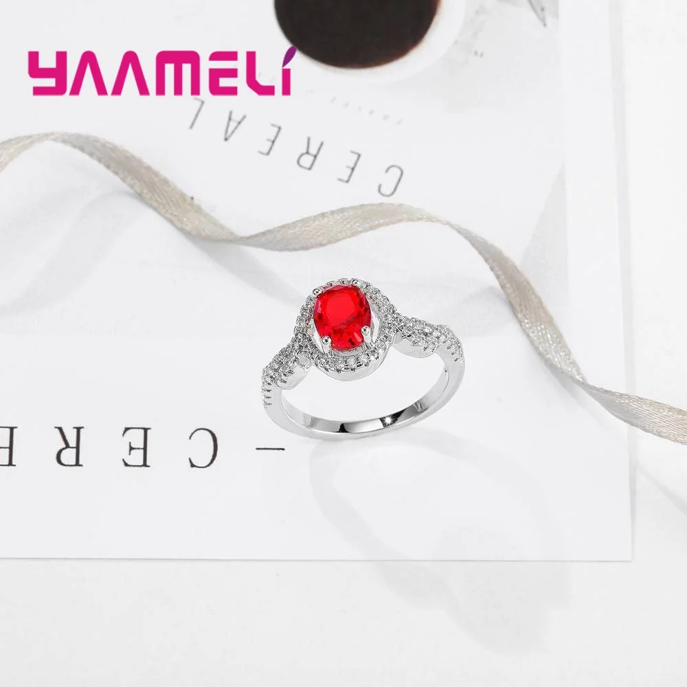 Brand Women 925 Sterling Silver Finger Engagement Rings for Wedding Body Jewelry Size 6 7 8 9 Best Quality | Украшения и