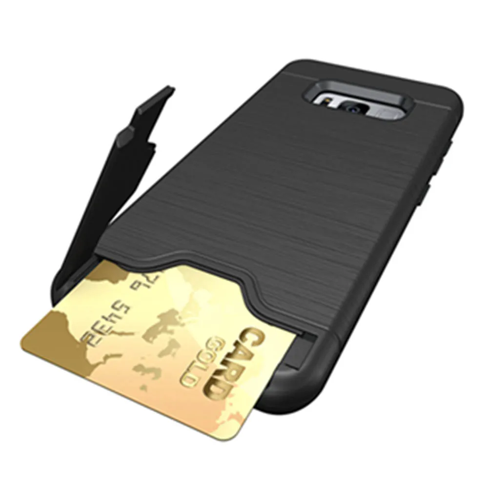 С Подставки держатель карты задняя крышка для Samsung Galaxy S8 плюс S7 край J3 J5 J7 A3 A5 A7 2017