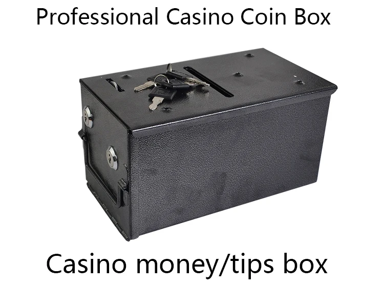 Texas Hold'em покерные фишки банк двойной безопасности деньги/советы чехол профессиональная монета металлическая коробка-Железный безопасный контейнер