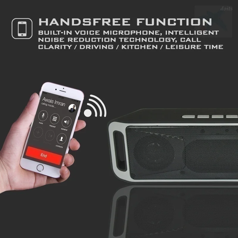 10 шт./лот SC208 Bluetooth 4 0 портативный беспроводной динамик TF USB FM-радио двойной
