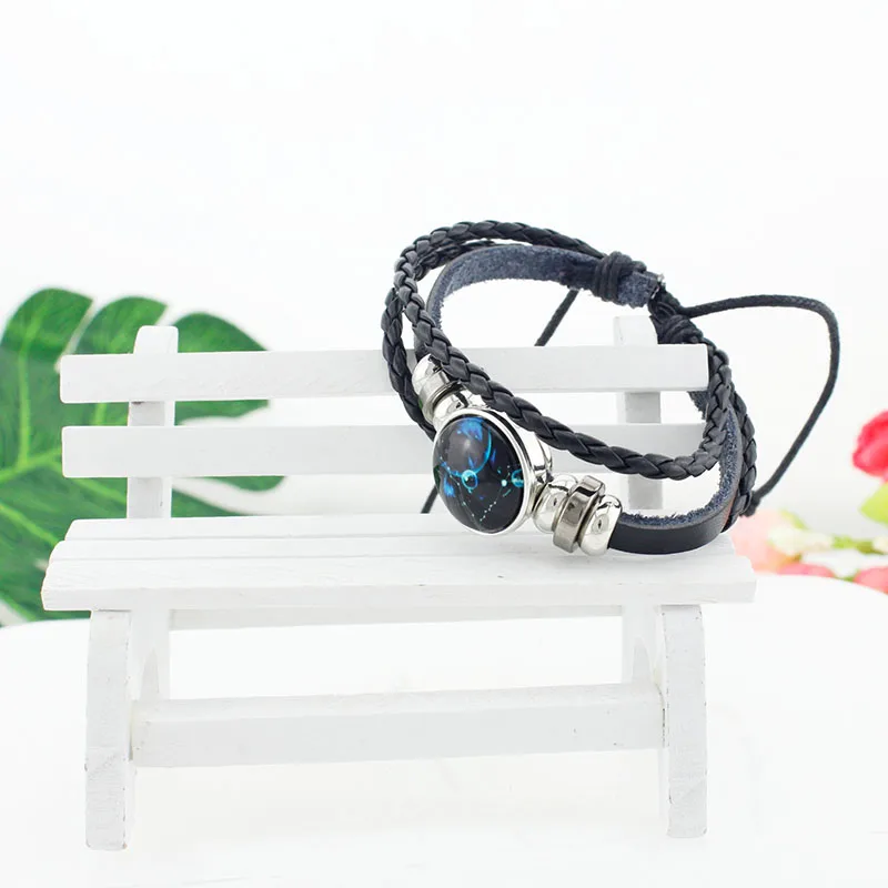 JWEIJIAO милые животные собака рыба птицы кот силуэт черный кожаный браслет