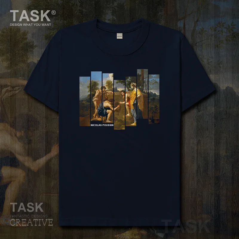 Индивидуальная модная мужская футболка с рисунком масляной живописи Et In Arcadia Ego