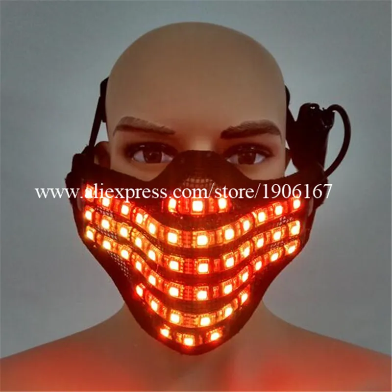 5 шт. красочная светодиодная светящаяся маска светящиеся маски для диджея