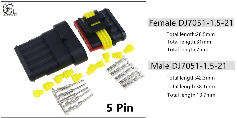 1 комплект 1 Pin/2 Pin/3 Pin/4 Pin/5 Pin/6 Pin Женский Мужской способ AMP супер уплотнение водонепроницаемый электрический провод разъем для автомобиля