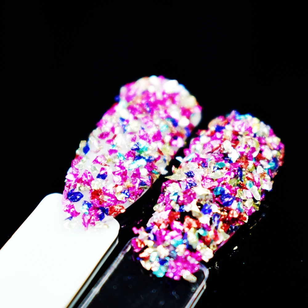 1 коробка металлические цветные стразы маленькие нерегулярные бусины 3D розовый