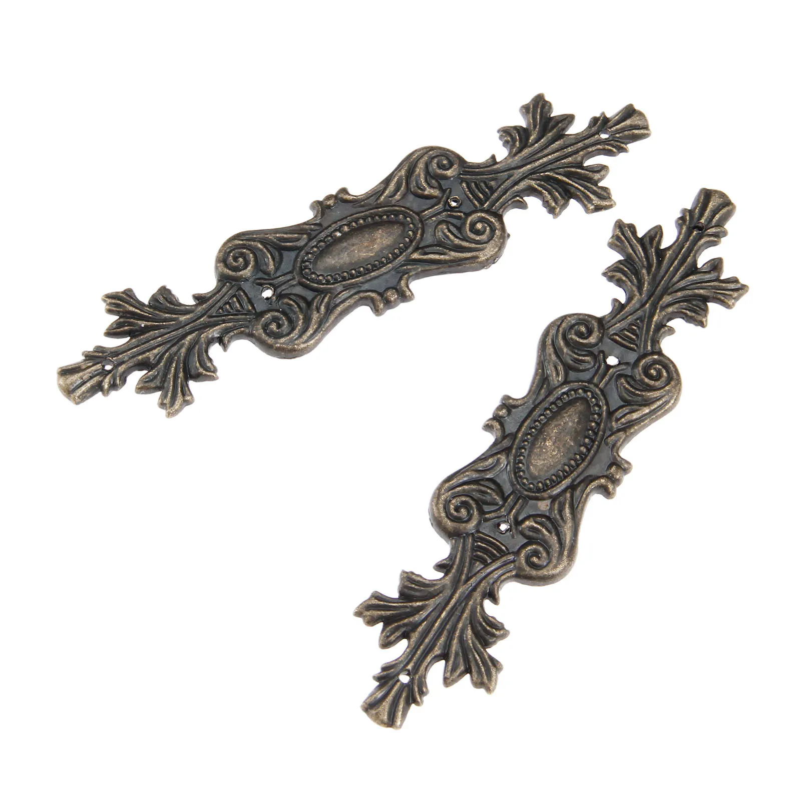 2 шт. Антикварные коробки ногу Угловые скобы для мебели шкатулка драгоценностей