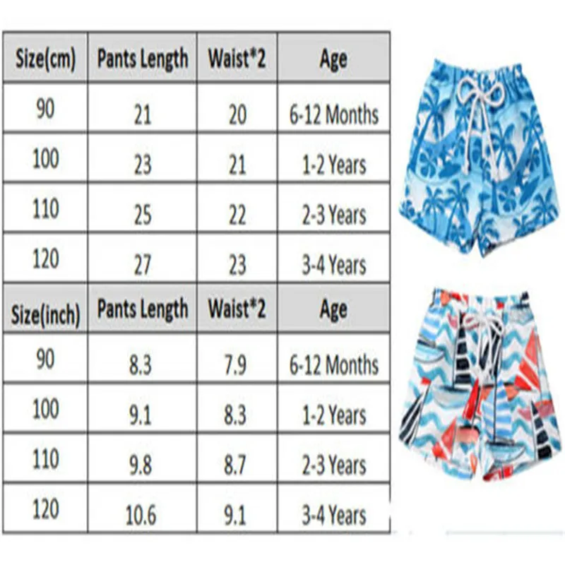 Шорты для плавания маленьких мальчиков летние пляжные шорты с цветочным принтом