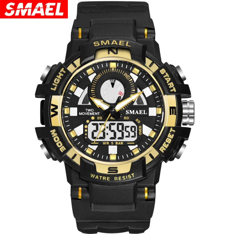 

2019 SMAEL Women Watches White Fashion Sport Watch Children's LED Digital Quartz Casual Clock Boy & girl Dual Display Wristwatch