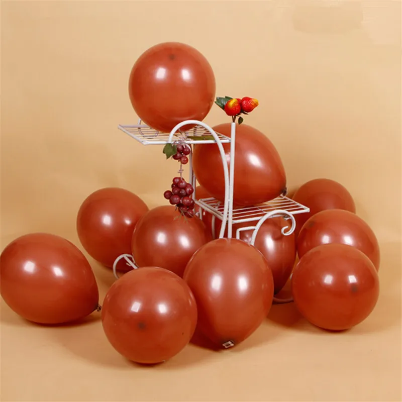 

10pcs 12inch Balony Birthday Decorations Wedding Party Balloons Babyshower Boy Helium Foil Macaron Balloon Brown Ballon Marriage