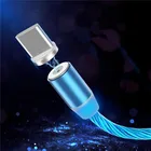 Светодиодный светящийся Магнитный зарядный кабель Type C для Samsung Galaxy A30 A50 A70 A80 Xiaomi Mi9 9 SE F1 Redmi Note 7