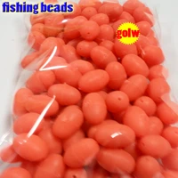 2018 fihsing plastic luminous fishing beads glow in the dark 23 34 1216mm more size choose color is orange red