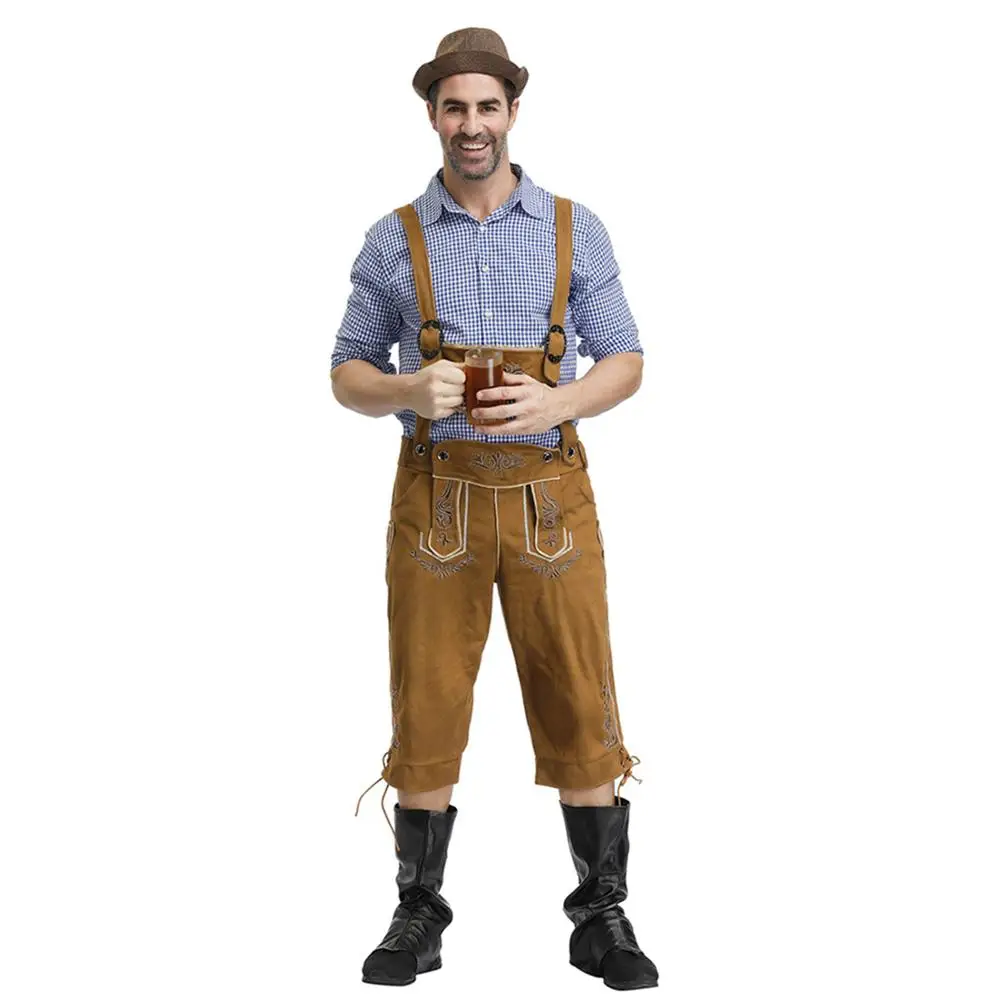 2019 Новый вышитый подтяжки Lederhosen рубашка наряд немецкий баварский Октоберфест