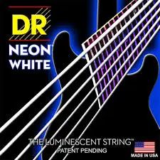 

DR K3 Hi-def Neon White Luminescent Acoustic Guitar Strings, Custom Light 11-50 or Light 12-54