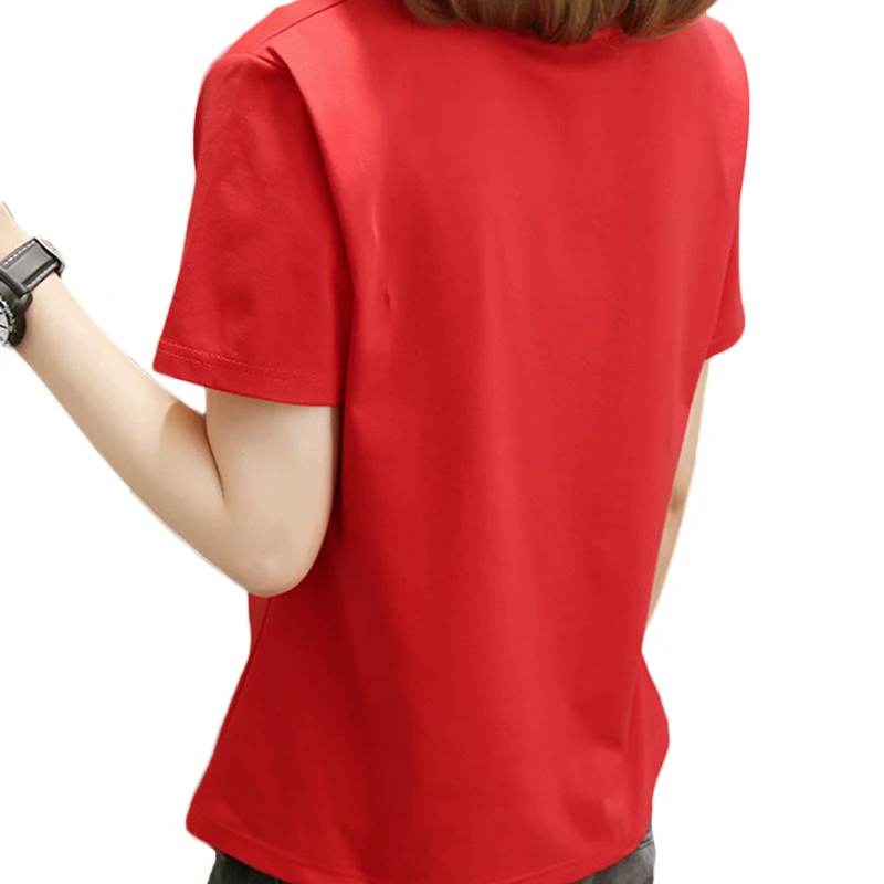 Женские футболки большие размеры 5XL топ летняя мода новинка женские из 100% хлопка