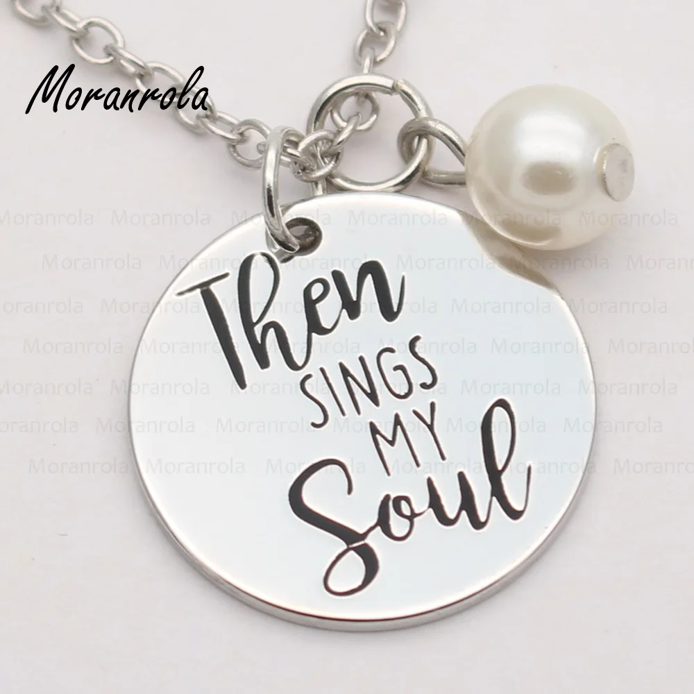 Новое поступление ожерелье с надписью Then Sping My Soul брелок ручная печать Ювелирное