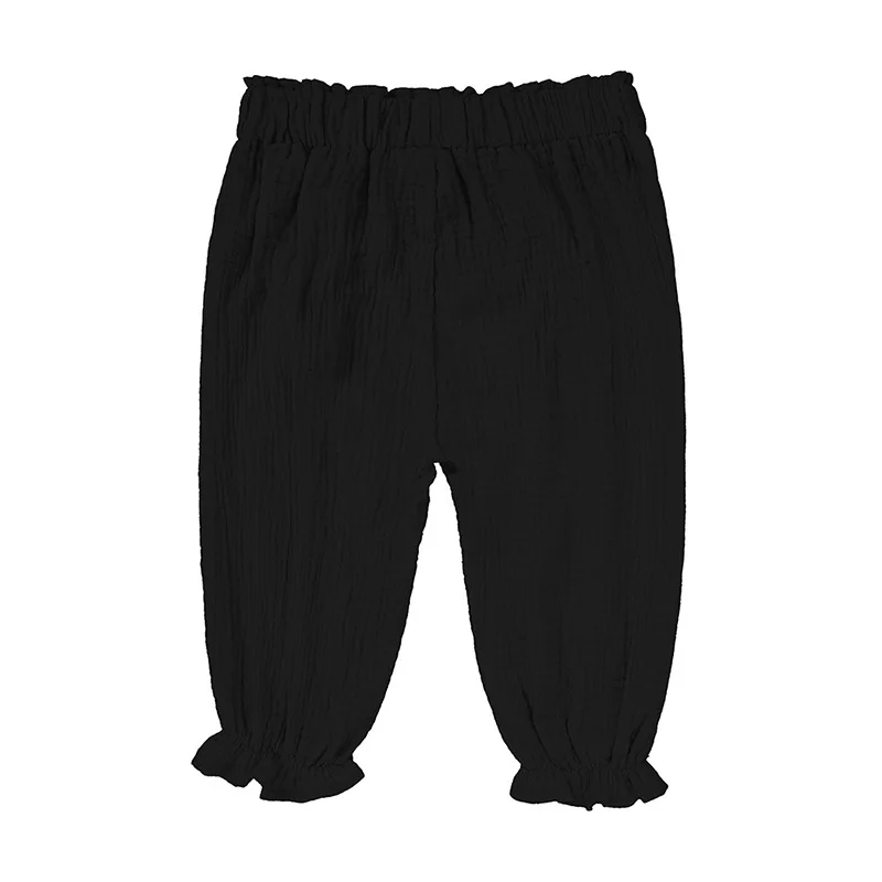 E& Bainel/Новые летние штаны для маленьких мальчиков и девочек Однотонные Повседневные детские леггинсы с защитой от комаров длинные штаны, брюки для детей от 0 до 24 месяцев - Цвет: black