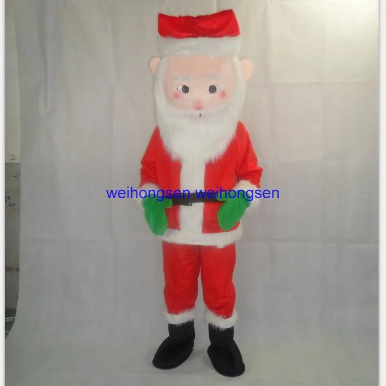 Высокое качество EVA материал шлем Санта Клаус талисман костюм мультфильм одежда