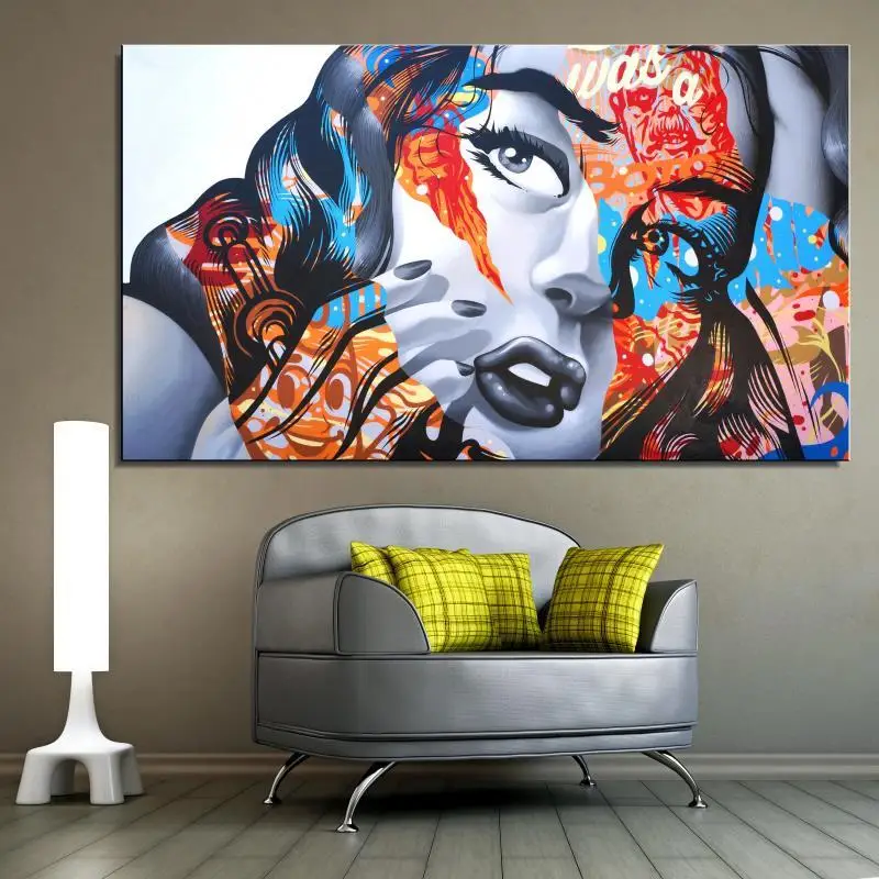 Картина абстрактный Рисунок маслом на холсте домашний Декор без рамки искусство