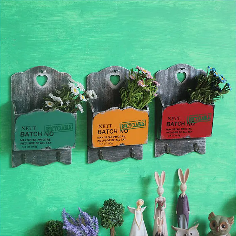 Ретро сельские подвесные стеллажи для ключей креативные буквы вставные