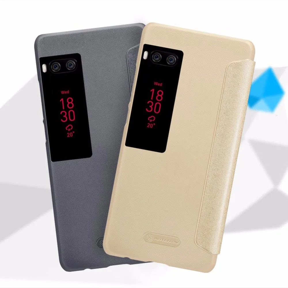 Nillkin Блестящая крышка для Meizu Pro 7 Чехол тонкий флип защитный чехол Plus телефона