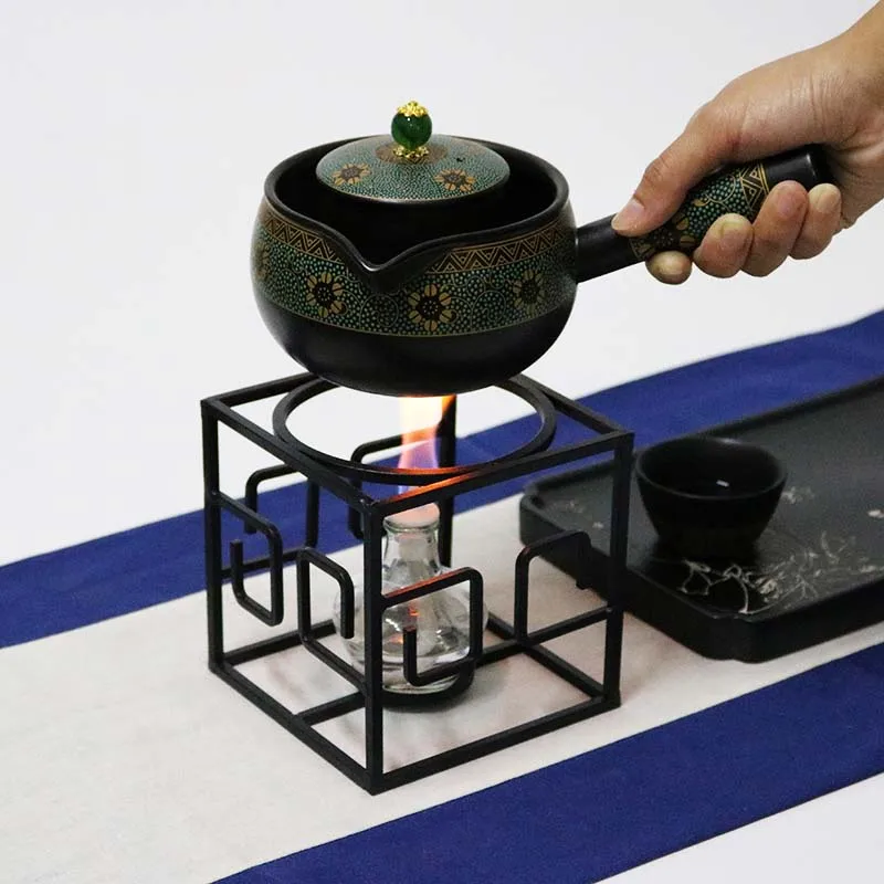 Чугунная чаша в японском стиле винтажная спиртовая свеча теплая чайная плита