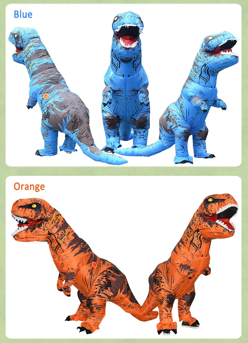JYZCOS, T-REX, надувной костюм динозавра для взрослых, костюм на Хэллоуин, костюм с вентилятором, disfraces, комбинезон, нарядное платье, наряд, костюм