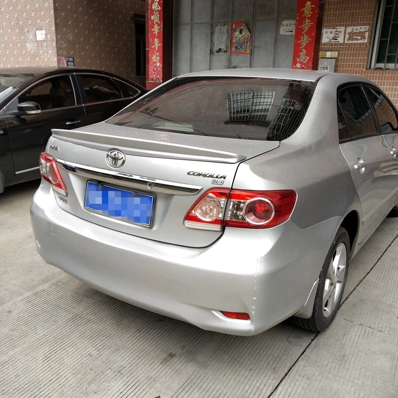 Для Toyota Corolla 2007 2013 Спойлер ABS Материал заднее крыло автомобиля разкрашенный цвет