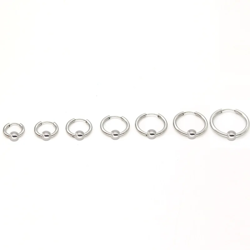 steel small circle arc surface nail jewelry oorbellen earrings aros de moda 2018 boucle d'oreille femme aretes | Украшения и