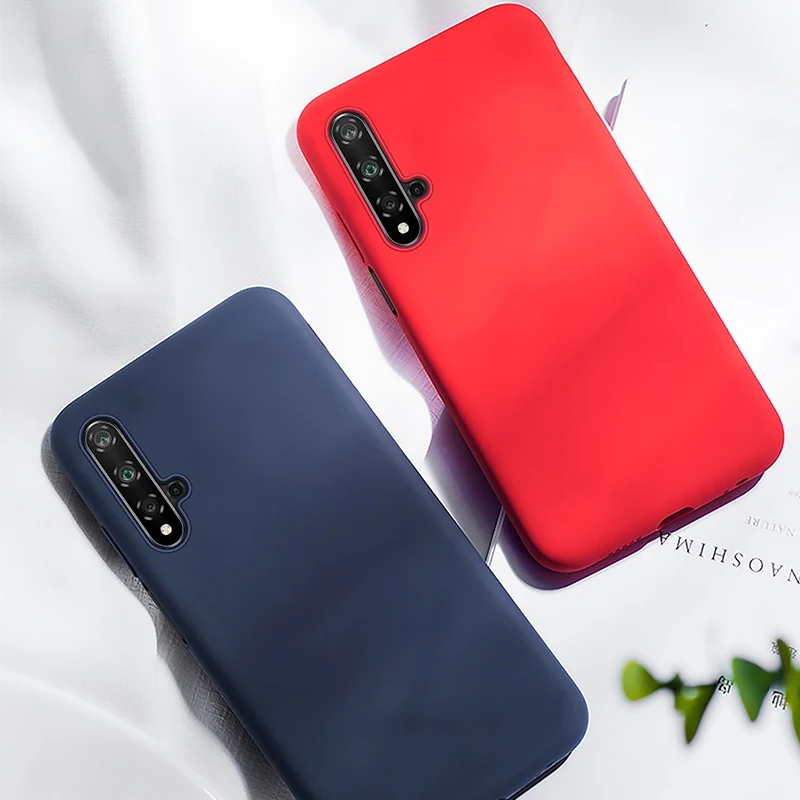 Оригинальный тонкий жидкий силиконовый чехол KEYSION для Huawei Honor 20 Pro 10 Lite 10i гелевый
