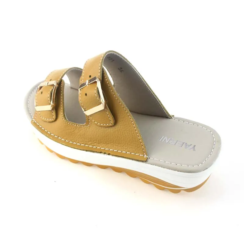 Женские сандалии на плоской подошве YAERNI удобные шлепанцы для отдыха с круглым