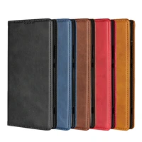 coque etui case for sony xperia xa2 ultra case cover leather luxury calf grain magnetic flip wallet fundas phone shell