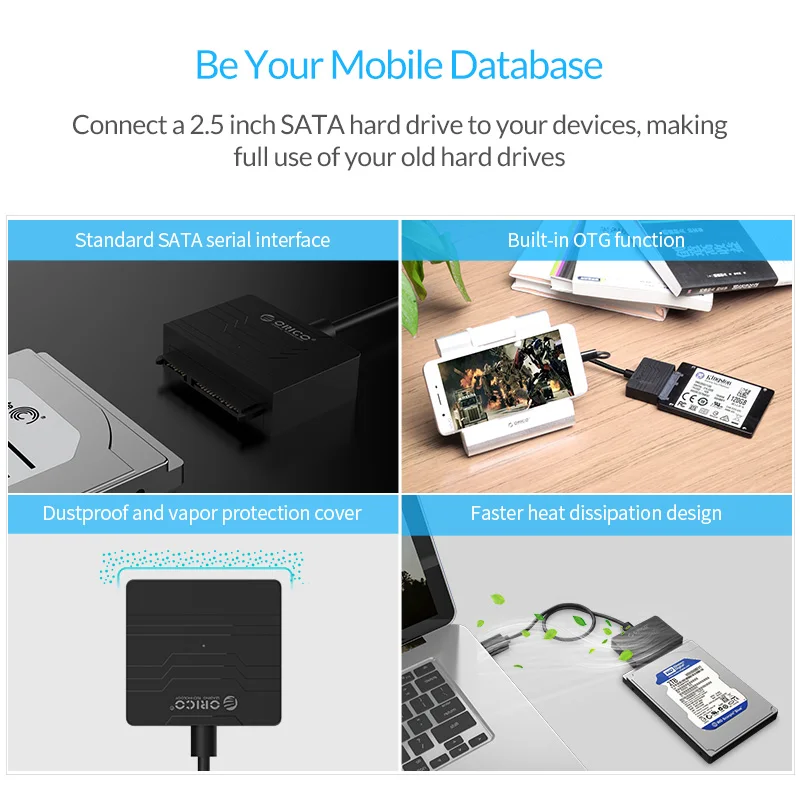 ORICO 27uts SATA адаптер USB3.0 для Жесткий диск SSD Кабель-адаптер конвертер супер Скорость