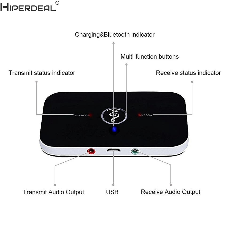 HIPERDEAL Bluetooth передатчик+ приемник беспроводной A2DP стерео аудио Музыка Adapte Oct30HW HW