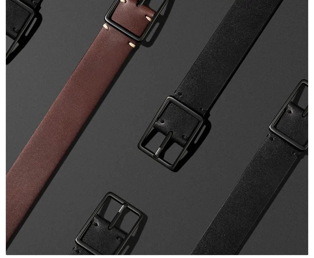 Кожаный ремень Xiaomi Mijia Qimian из растительного дубления 2,0 Версия повседневный деловой ремень шпилька из цинкового сплава пряжка