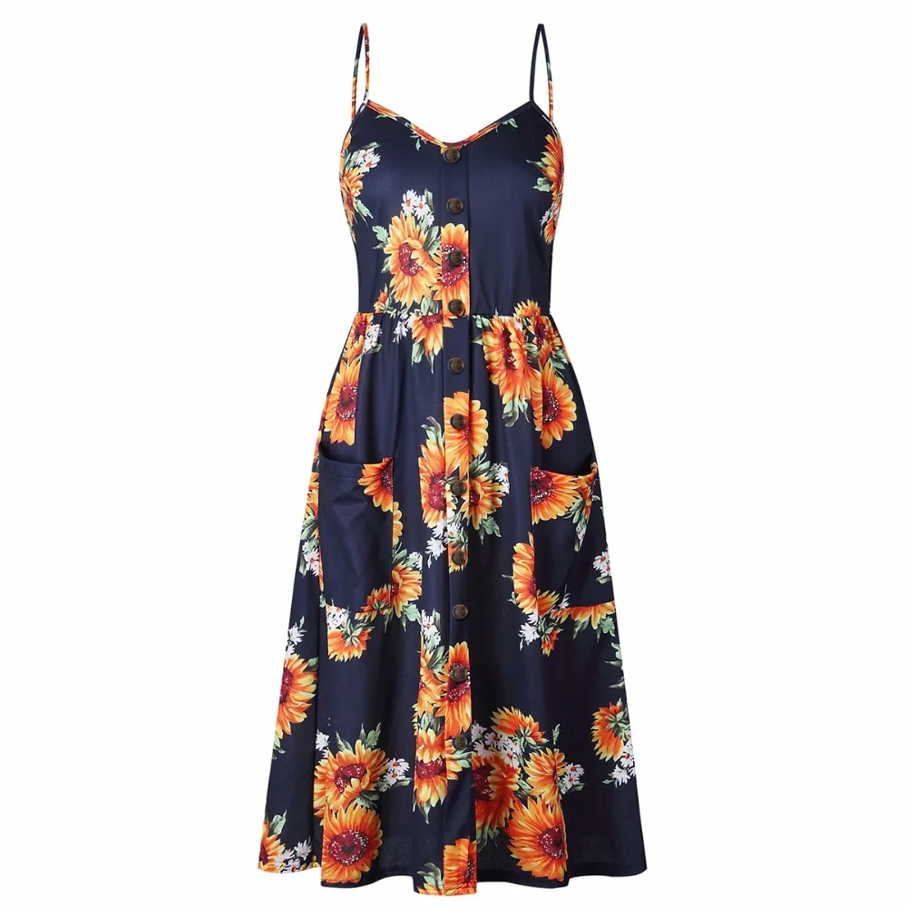 Сексуальное пляжное летнее платье с открытой спиной женское 2018 v образный вырез