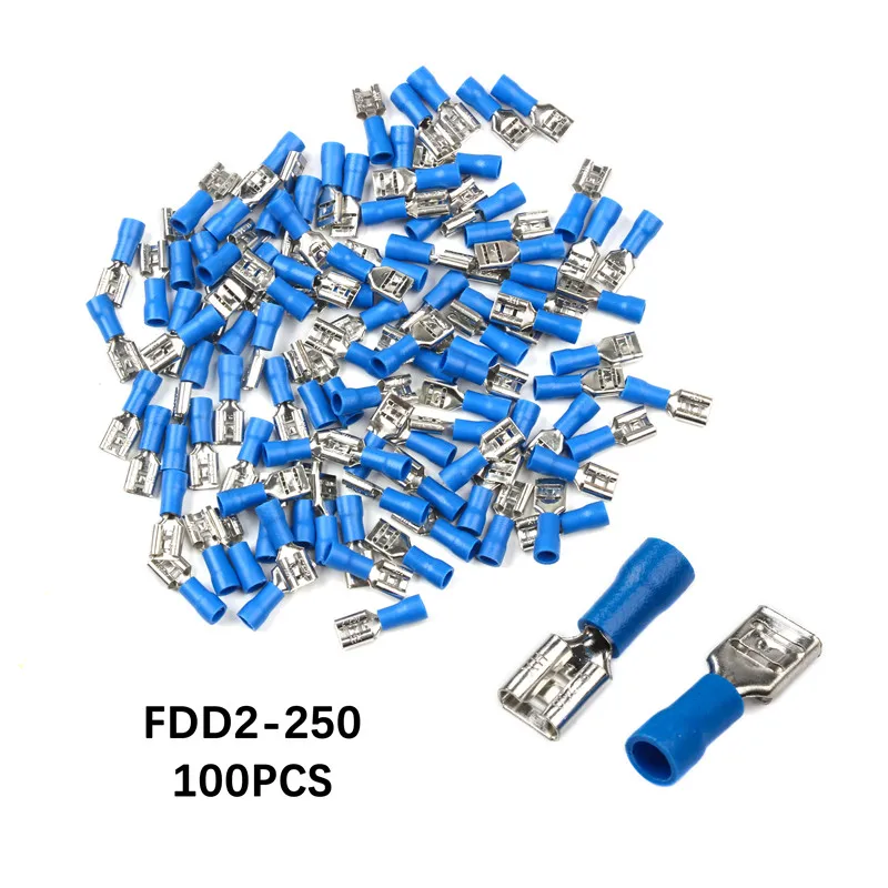 Набор обжимных клемм для кабеля 100-2, 5 мм2, FDD2-250 шт., синий, 1,5