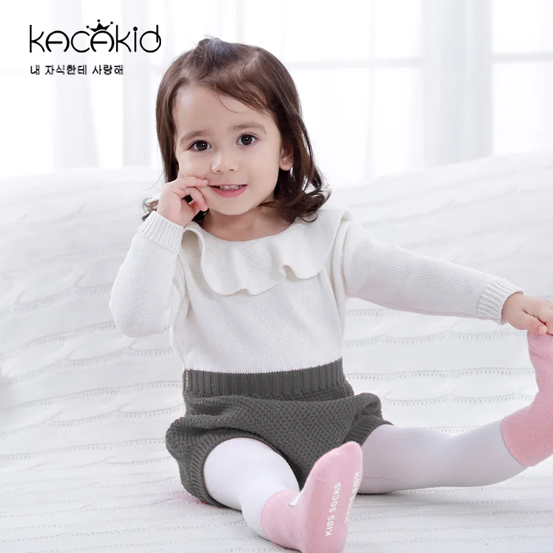 Одежда для малышей Вязаные комбинезоны маленьких мальчиков и девочек детский