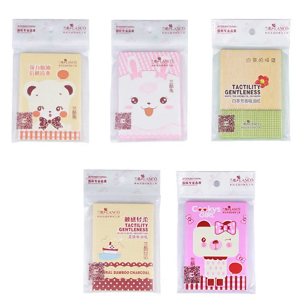 

Random style 1 Pack face Oil Control Absorption Film Tissue Paper Pulp Makeup Blotting Paper Wholesale