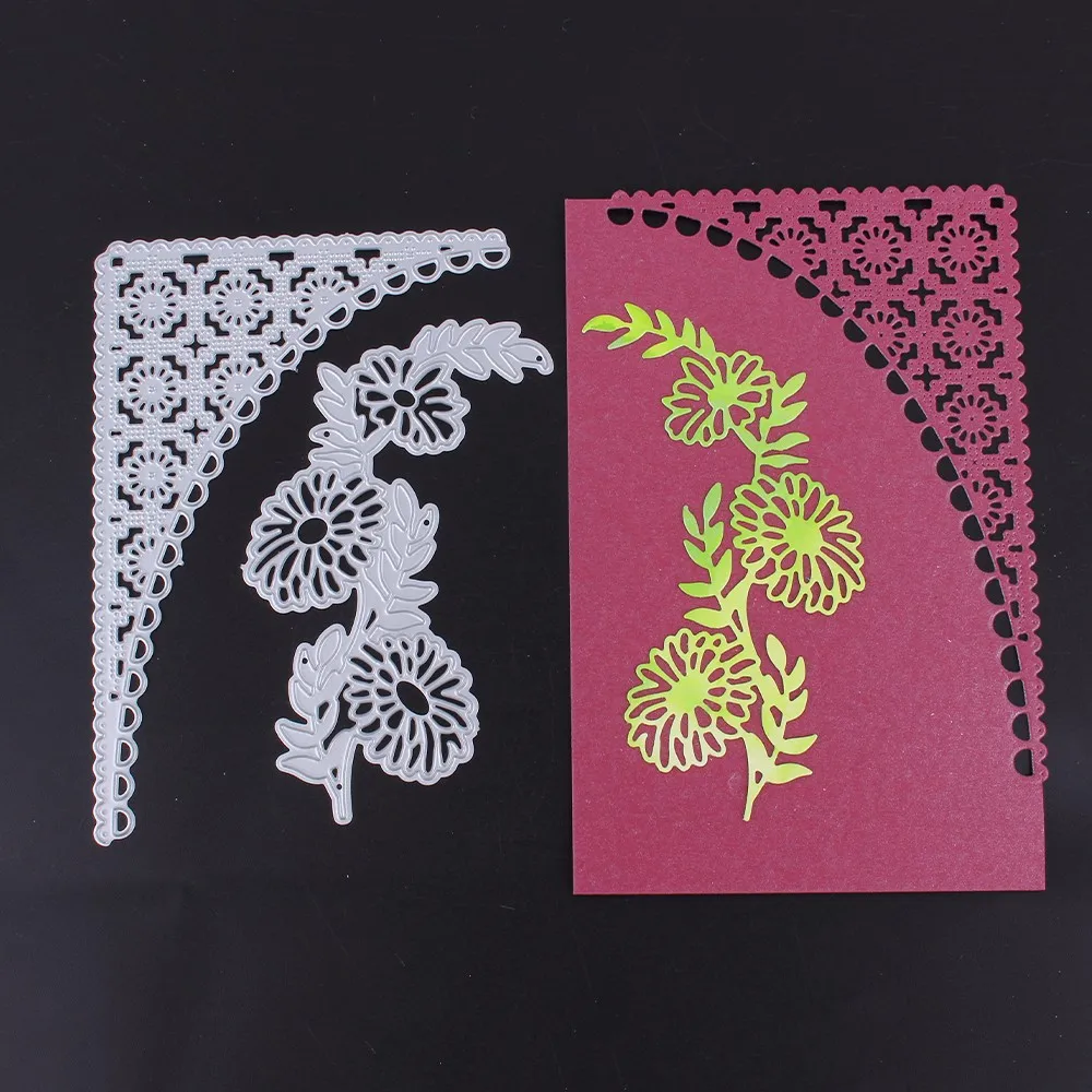 Цветок Кружева угол металла резки Скрапбукинг Новое прибытие 2019 для