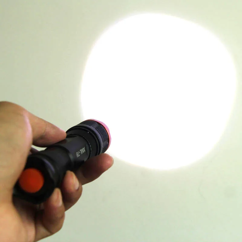 Портативный XM L T6 1800 лм Zoom 5 Режим фонарик 18650 зарядное устройство|5 mode flashlight|torch