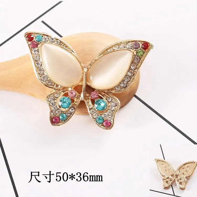 2018 Новинка 20 шт./лот стразы в виде двойной бабочки пуговицы для самостоятельного