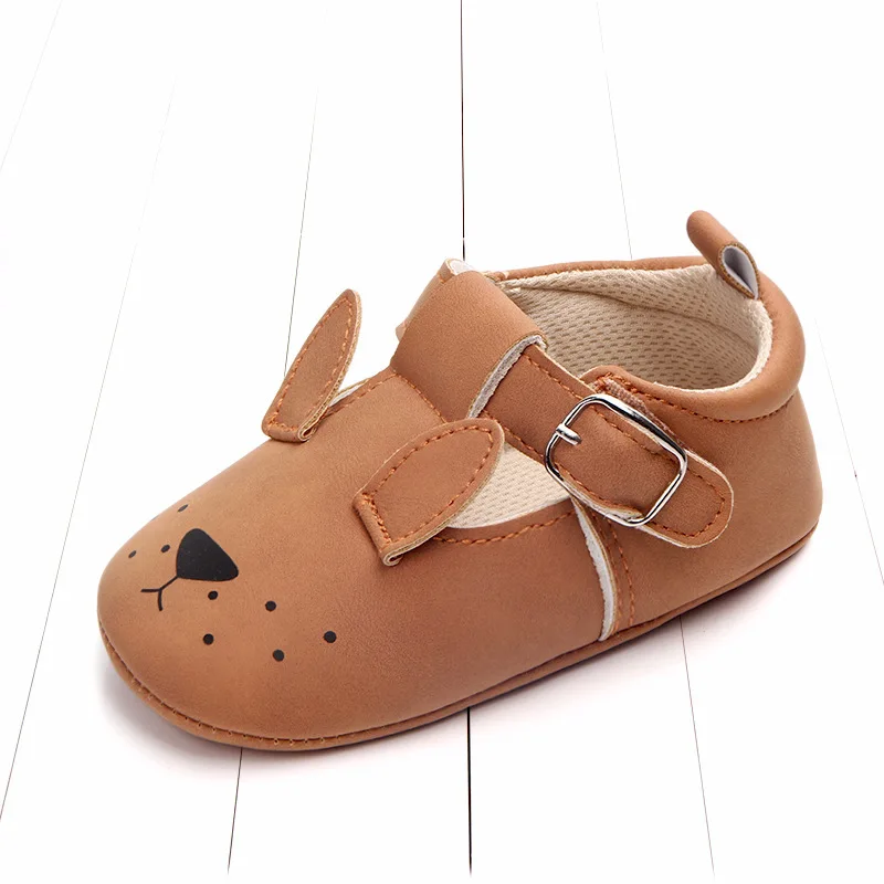 Brown puppy Милая детская обувь для девочек; мягкие мокасины; весенние кроссовки с рисунком кота для маленьких девочек; обувь для новорожденных мальчиков; обувь для малышей - Цвет: Brown puppy
