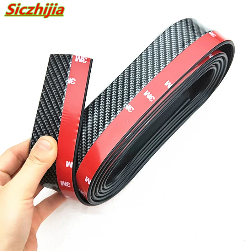 Черный мягкий автомобильный резиновый бампер из углеродного волокна защита для