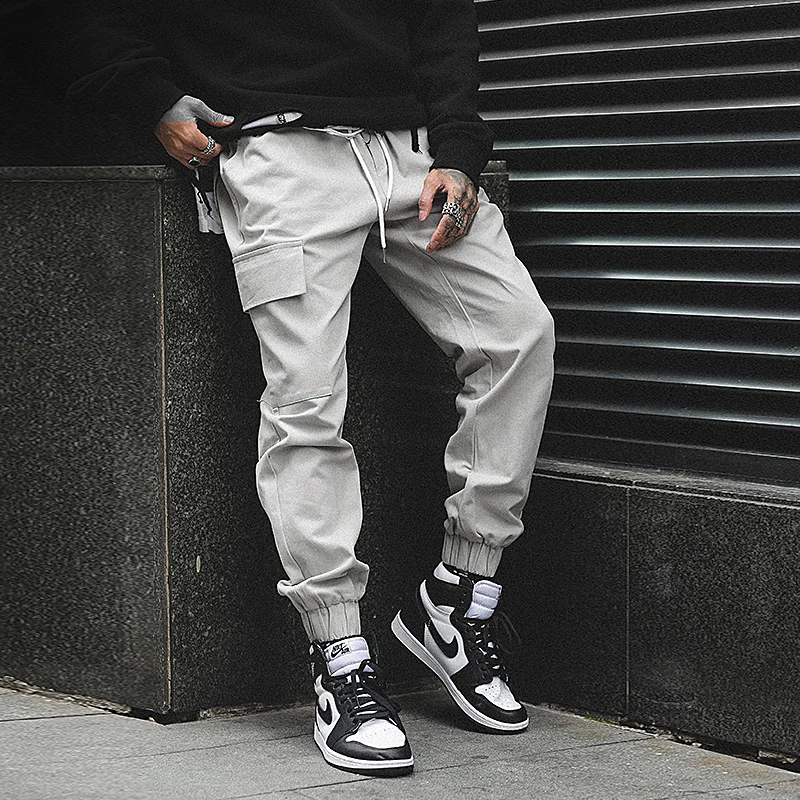 2020 Hip Streetwear Sweatpants Fit Men's Cargo Joggers Pants Men Military Style Harem Trousers Casual ABZ427 | Мужская одежда