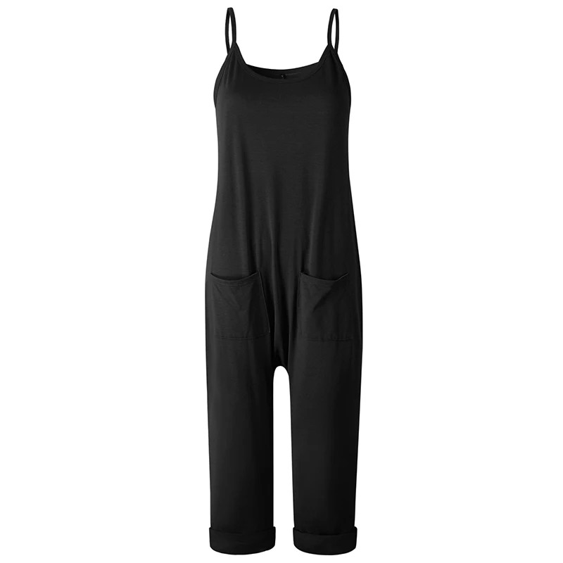 Новинка 2019 Модный женский комбинезон Женский Повседневный Свободный на