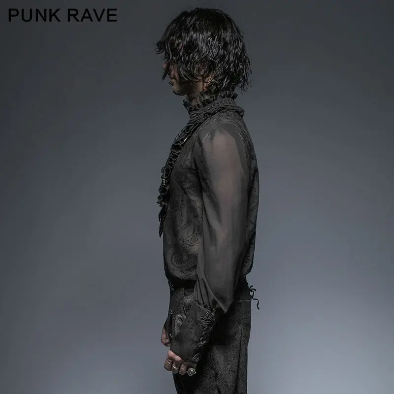 Мужская футболка в стиле панк черная рок для вечеринок косплея стимпанк Y643|emo