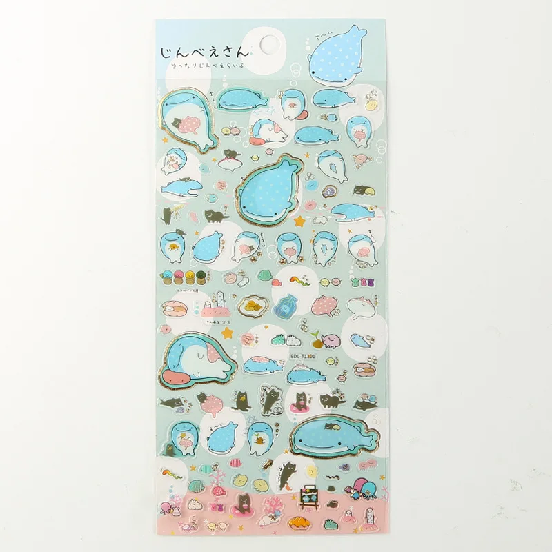 Уголок bio Corner creatures lazy bear hand sticker мультфильм Дневник Мобильный телефон DIY наклейки декоративные печать наклейки WJ01 - Цвет: I
