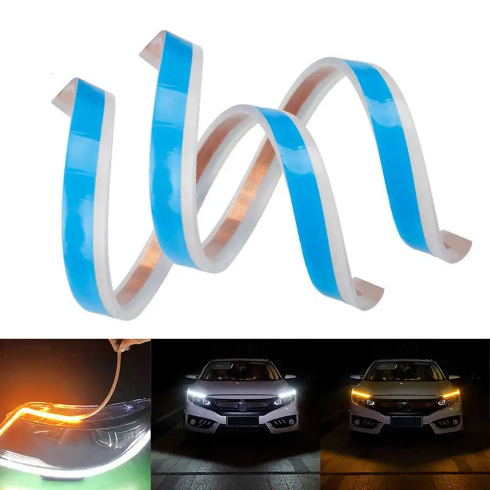 Lonleap Car Flexible Switchback LED Knight Rider Strip Light Headlight Sequential DRL Turn Signal Lights | Автомобили и мотоциклы