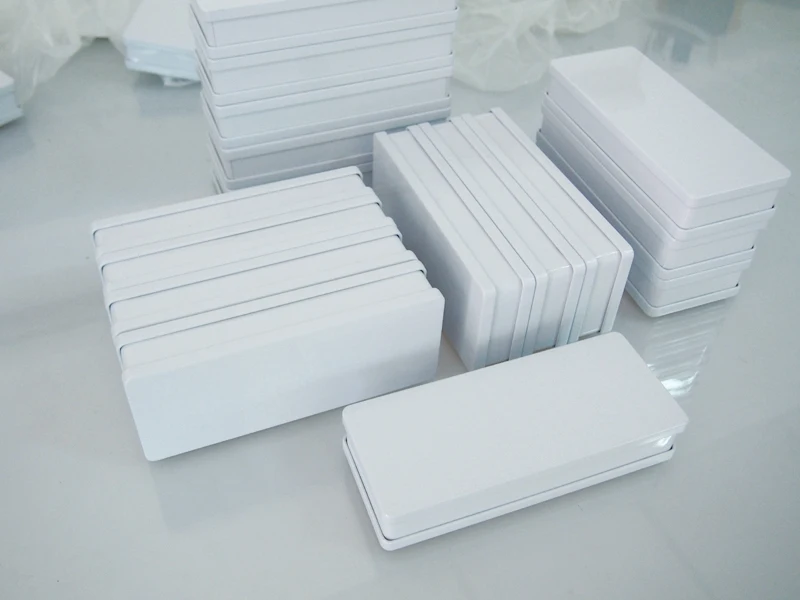 

2017 New Arrival 160X65X30mm white rectangle tea tin box storage box case